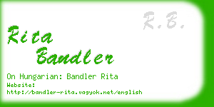 rita bandler business card